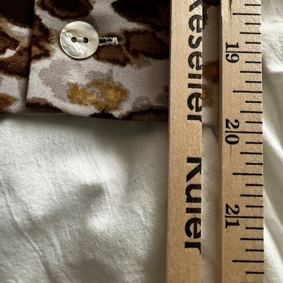 Susan Graver Women's Leopard Print Button-Up Shirt 3XLP 4 Pockets - Picture 12 of 12